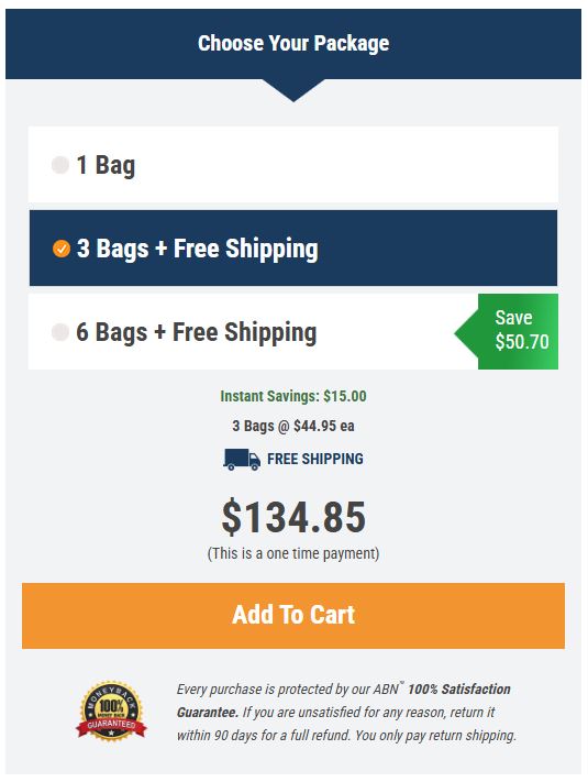 Advanced Hydration Formula 3 Bag Price